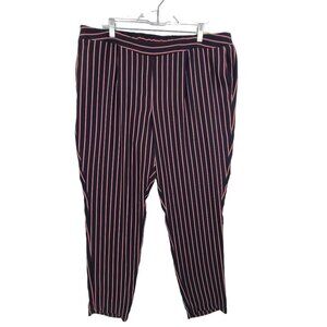 Triangle NWT Women's Casual Pants Striped Blue and Red Size 16